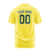 Custom Light Yellow Green T-Shirt