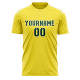 Custom Light Yellow Green Soccer Jersey