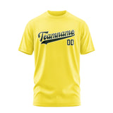 Custom Light Yellow Dark Green T-Shirt