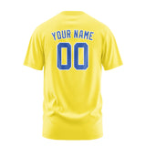 Custom Light Yellow Sky Blue T-Shirt