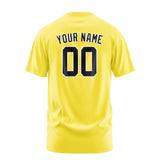Custom Light Yellow Navy T-Shirt