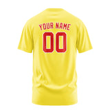 Custom Light Yellow Orange Red T-Shirt