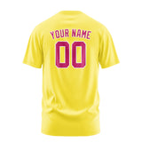 Custom Light Yellow Pink T-Shirt