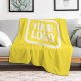 Custom Pale Yellow White Blanket