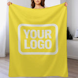 Custom Pale Yellow White Blanket