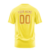 Custom Light Yellow Yellow T-Shirt