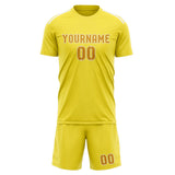 Custom Light Yellow Yellow Soccer Set
