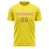 Custom Light Yellow Yellow Soccer Jersey