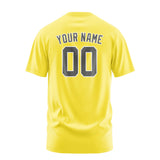 Custom Light Yellow Dark Grey T-Shirt