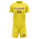 Custom Light Yellow Khaki Soccer Set