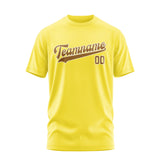 Custom Light Yellow Khaki T-Shirt