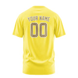 Custom Light Yellow Light Khaki T-Shirt