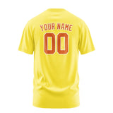 Custom Light Yellow Orange T-Shirt