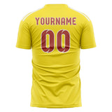 Custom Light Yellow Copper Rose Soccer Jersey