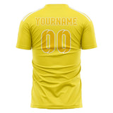 Custom Light Yellow Gold Soccer Jersey