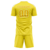 Custom Light Yellow Gold Soccer Set