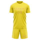 Custom Light Yellow Gold Soccer Set