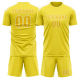 Custom Light Yellow Gold Soccer Set