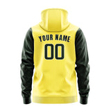 Custom Light Yellow Dark Green Hoodie 2626060626B31806