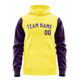 Custom Light Yellow Purple Hoodie 2626070726B31807