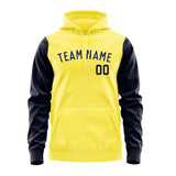 Custom Light Yellow Navy Hoodie 2626111126B31811