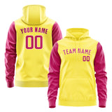 Custom Light Yellow Pink Hoodie