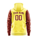 Custom Light Yellow Coral Red Hoodie 2626161626B31816