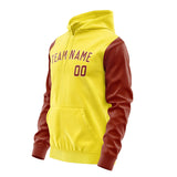 Custom Light Yellow Coral Red Hoodie 2626161626B31816