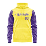 Custom Light Yellow Light Purple Hoodie 2626232326B31823