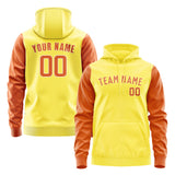 Custom Light Yellow Orange Hoodie