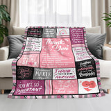 Blanket for Son Gifts, “Thank You for Listening, Guidance, Inspiration, Encouragement”, From Mom Dad, Birthday, Christmas, Inspirational