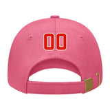 Custom Light Coral Red Lavender Gray Hat 26B21812