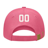 Custom Light Coral Red Pale Ice Blue Hat 26B21818
