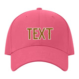 Custom Light Coral Red Dark Green Hat