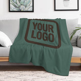 Custom Teal Brown Blanket