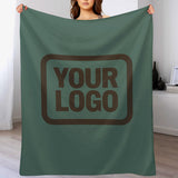 Custom Teal Brown Blanket