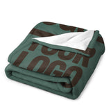 Custom Teal Brown Blanket