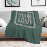 Custom Teal Gray Blanket