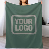 Custom Teal Gray Blanket