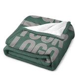 Custom Teal Gray Blanket