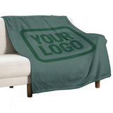Custom Teal Moss Green Blanket