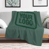 Custom Teal Moss Green Blanket