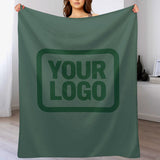 Custom Teal Moss Green Blanket