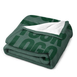 Custom Teal Moss Green Blanket