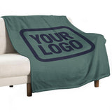 Custom Teal Steel Blue Blanket