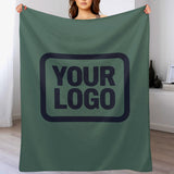Custom Teal Steel Blue Blanket