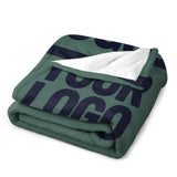 Custom Teal Steel Blue Blanket