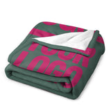 Custom Teal Pink Blanket