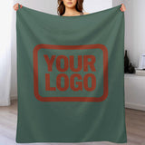 Custom Teal Coral Red Blanket