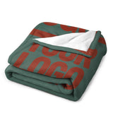 Custom Teal Coral Red Blanket